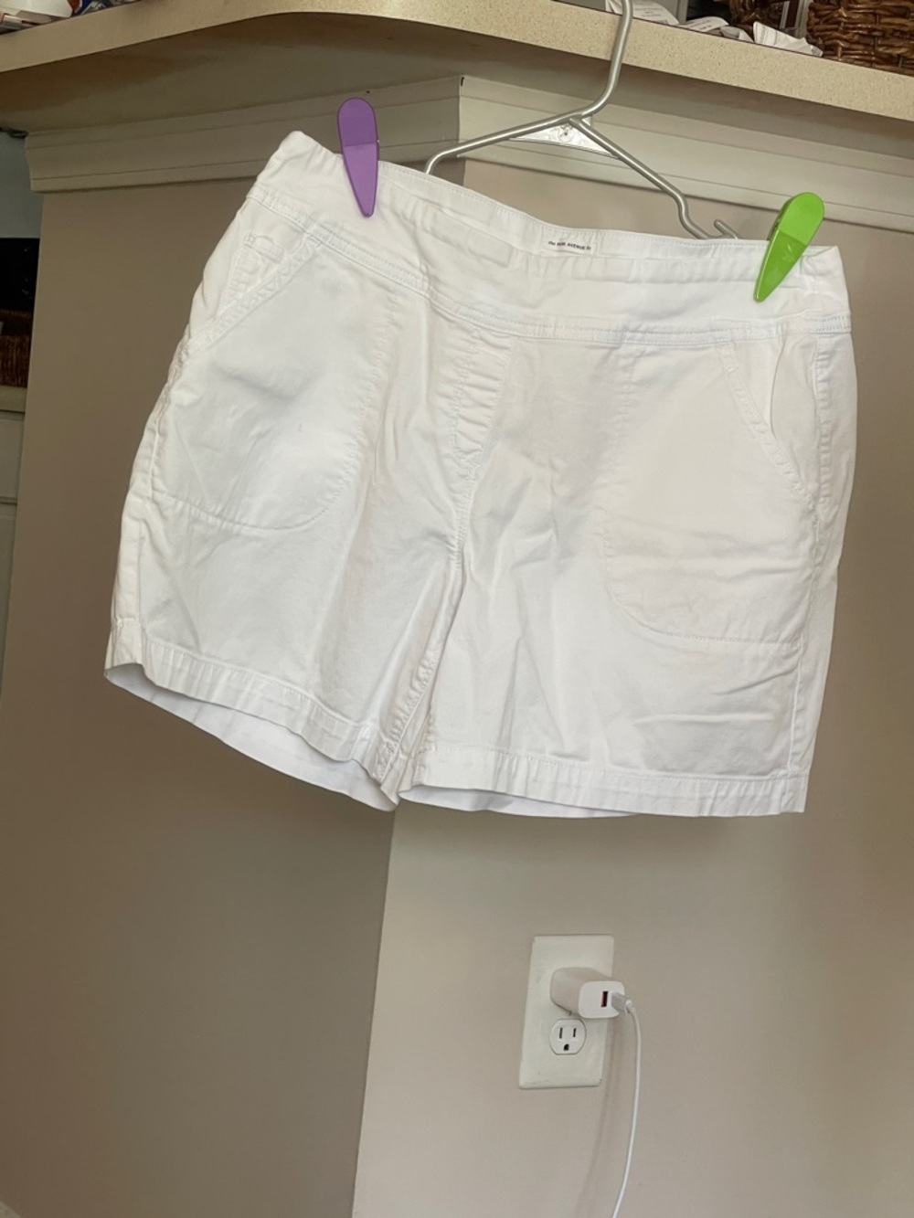 Women's Weatbound White Cotton Casual Shorts